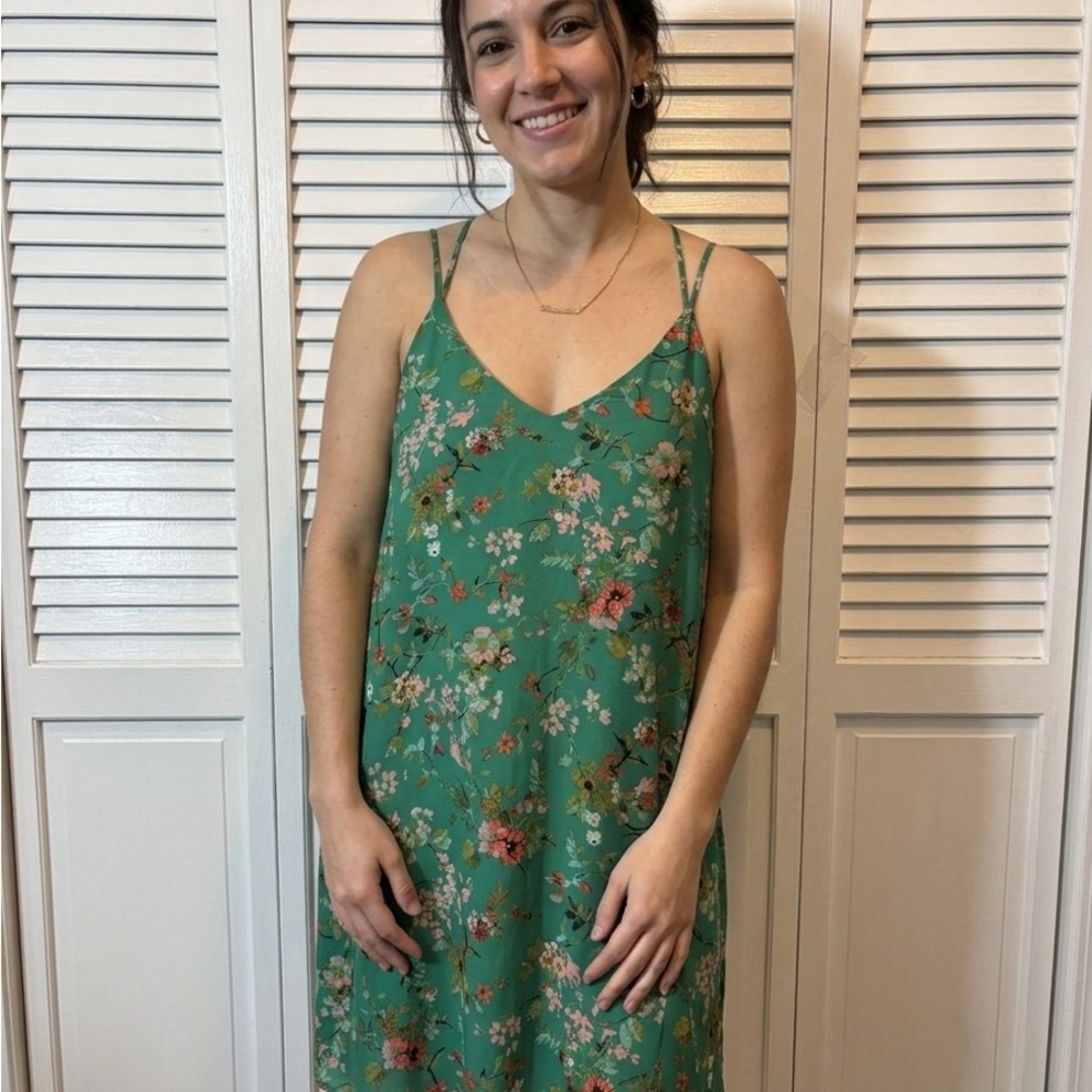 Othr Green Floral Slip Mini Dress